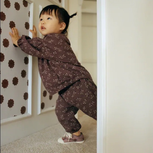 NWT Zara Size 3 infant floral sneakers with lace and toecap - Picture 5 of 5